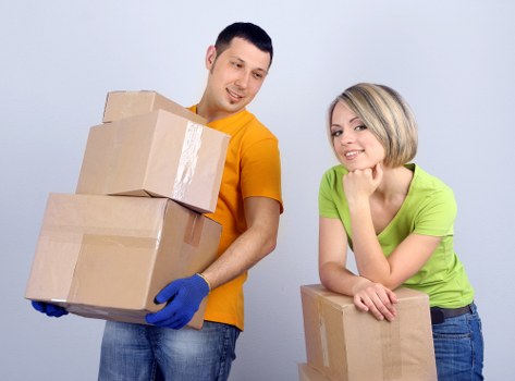 Securely loaded van with protected items ready for transport