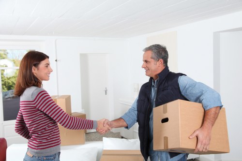Charity donation items prepared for reuse after a home move