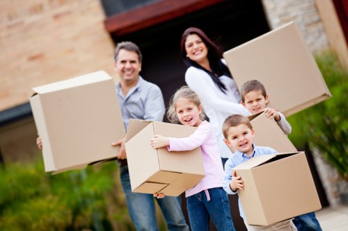 Commercial removals equipment prepared for a business move in Hither Green