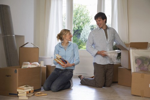 Careful loading of furniture for a flat move in Hither Green