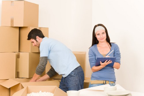 Staircase access in a Hither Green flat move with furniture handling