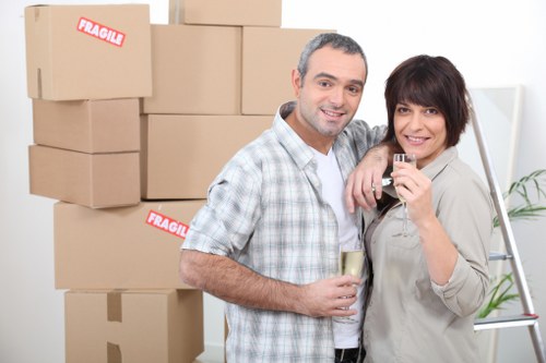 Hither Green home move with boxes and household items ready for transport